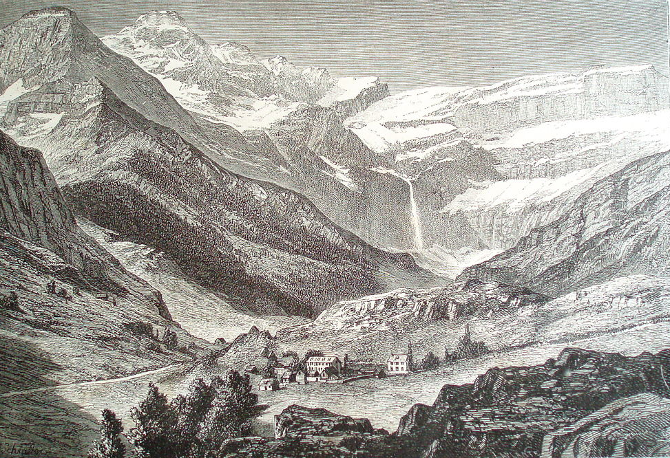 Chalet La Source Gavarnie Litho ancienne