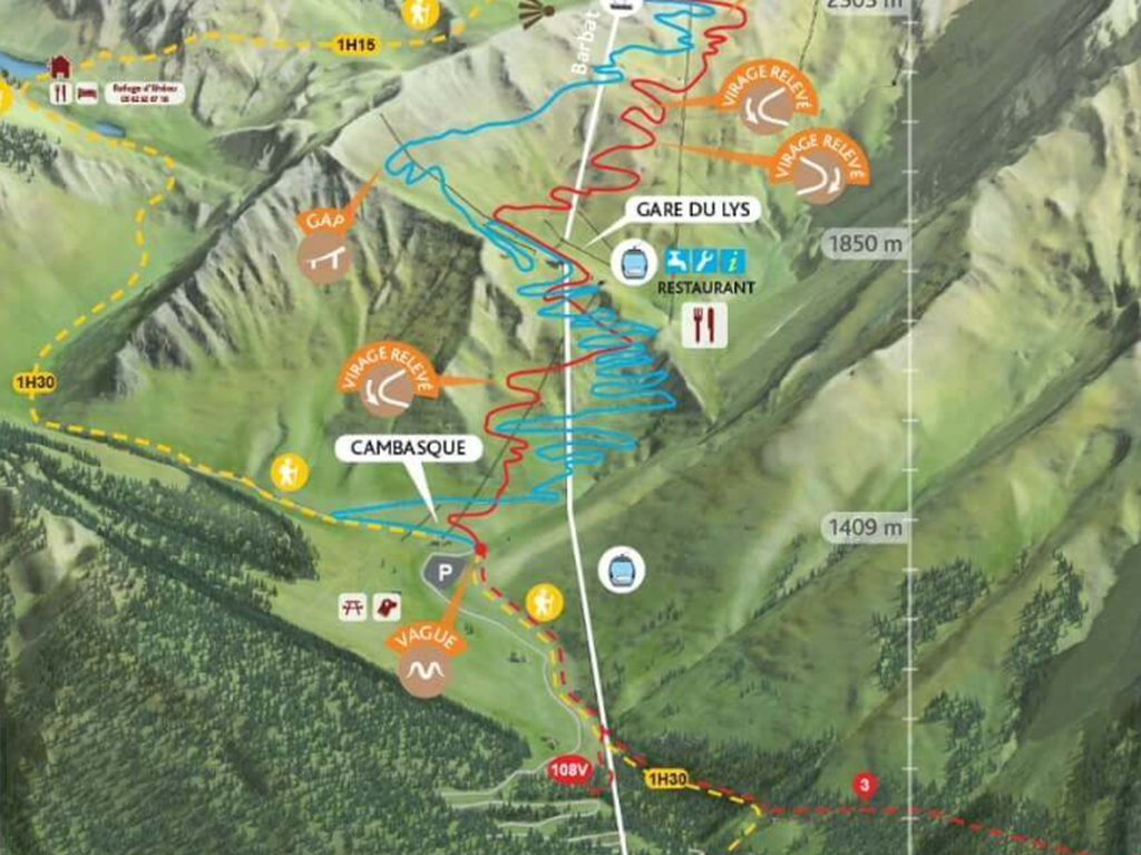 Chalet La Source Bike Park Cauterets Plan